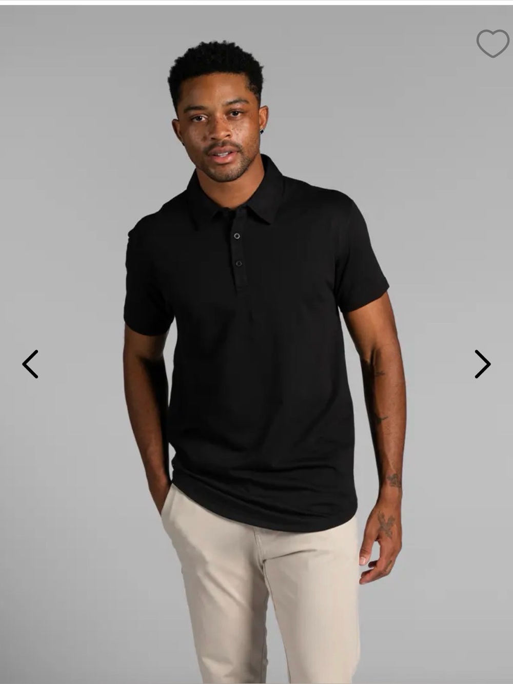 Bylt Basics Drop Cut S/S Polo Black Short Sleeve Performance